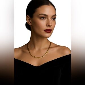 NEW 18K GOLD PLATED SNAKE CHAIN NECKLACE